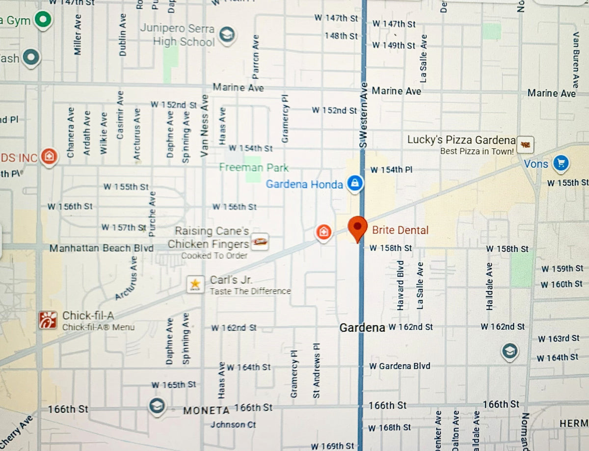 Local Dentist in Gardena serving Torrance, Carson, Lomita, Hawthorne, Lawndale, Hermosa Beach, Redondo Beach, Manhattan Beach, Palos Verdes and South bay